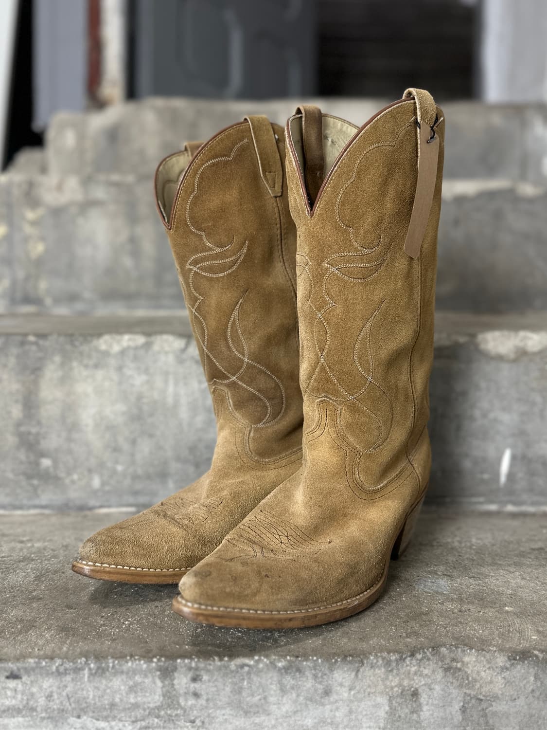 90's USA 아크메 러프아웃 스웨이드 웨스턴 부츠 카우보이 부츠 상품이미지4