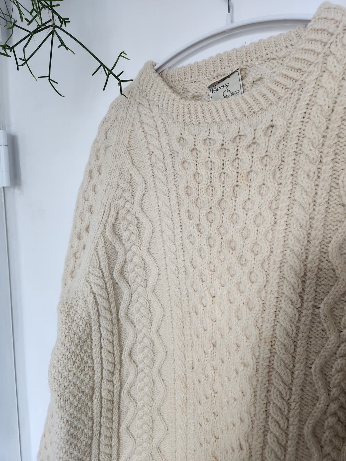 아일랜드 핸드니팅 퓨어 울 아란 스웨터 상품이미지4