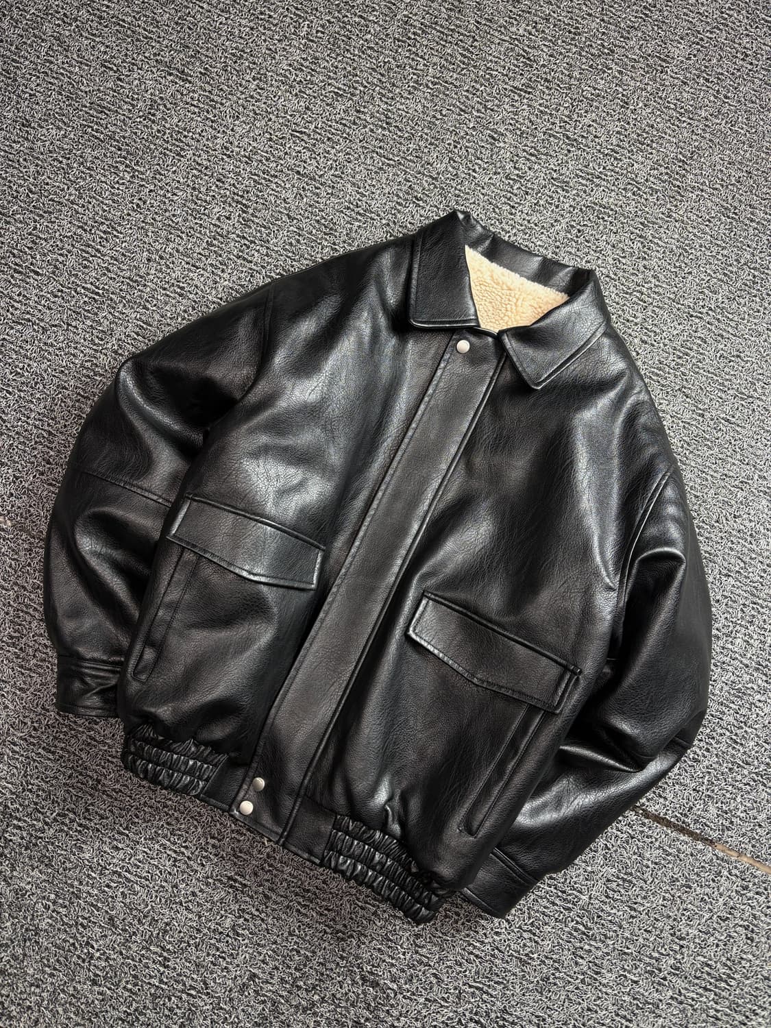 라퍼지스토어 히든 레더 무스탕 레더 봄버 자켓 2490 상품이미지1