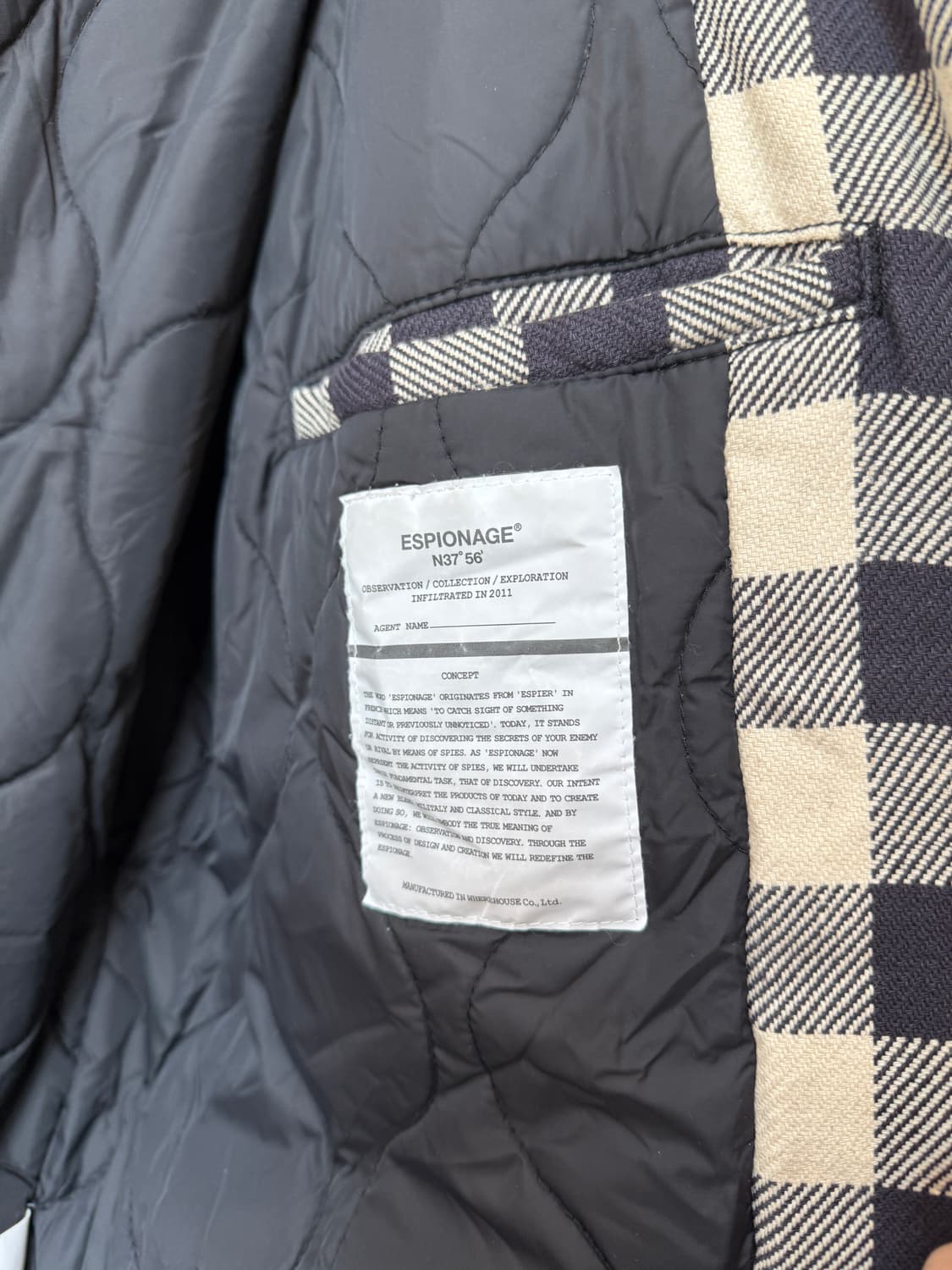 에스피오나지 Hale Padded Coverall Jacket XL 상품이미지3