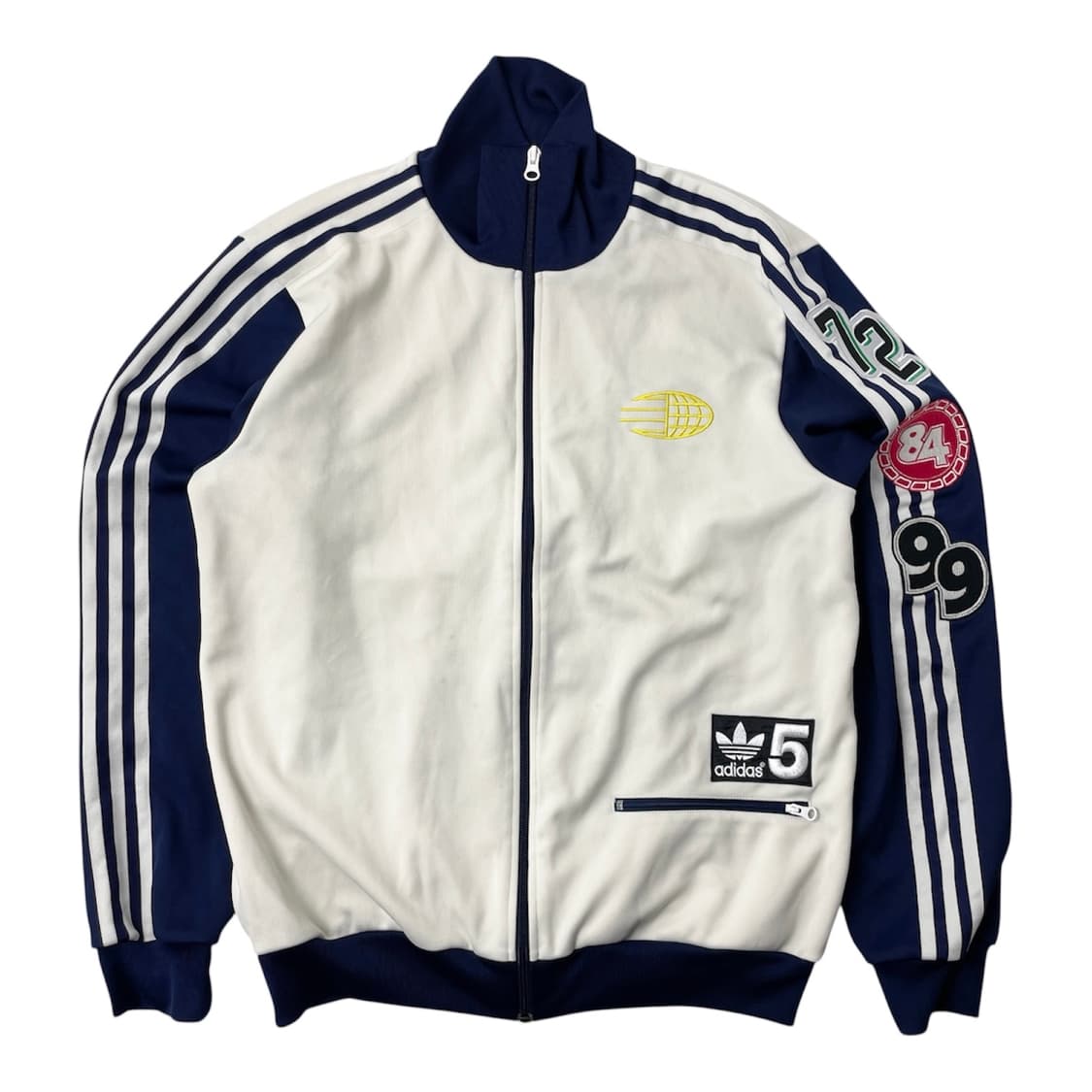 [중고] 아디다스 패치 트랙탑 져지 화이트 110 상품이미지1