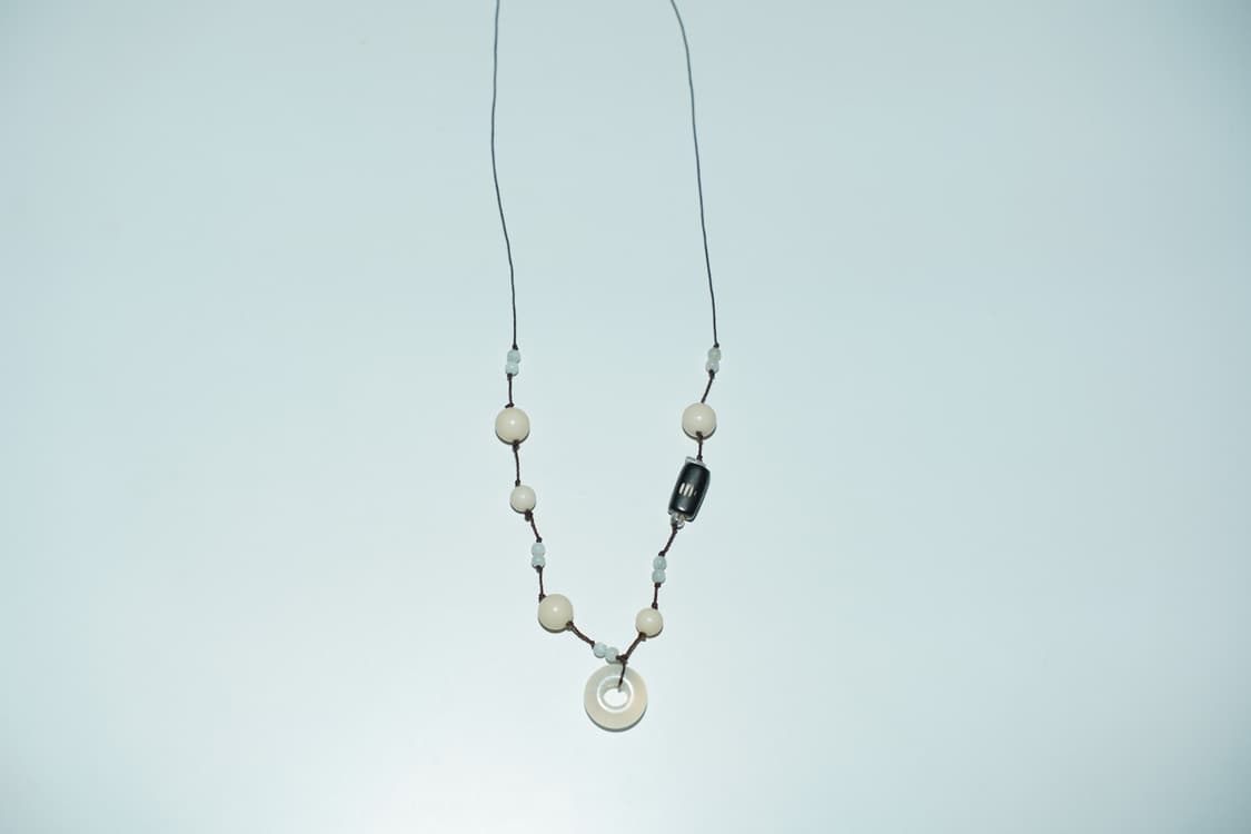 White ring necklace 화이트 링 비즈 목걸이 상품이미지4