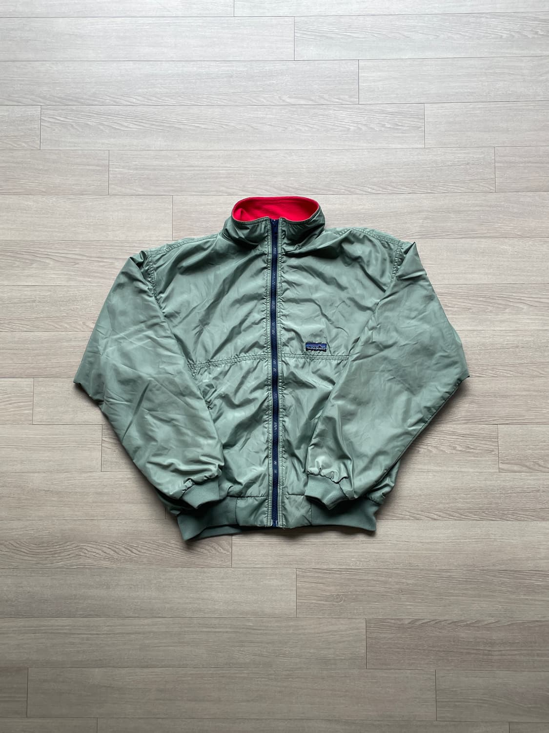 80s 파타고니아 쉘드 신칠라 세이지 그린 봄버 자켓 rare usa 상품이미지1