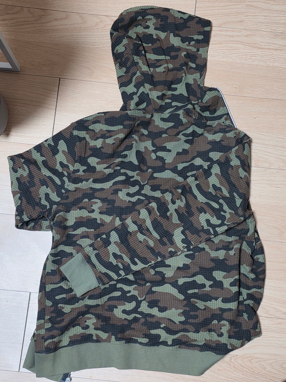 카모 와플 후드집업 상품이미지3