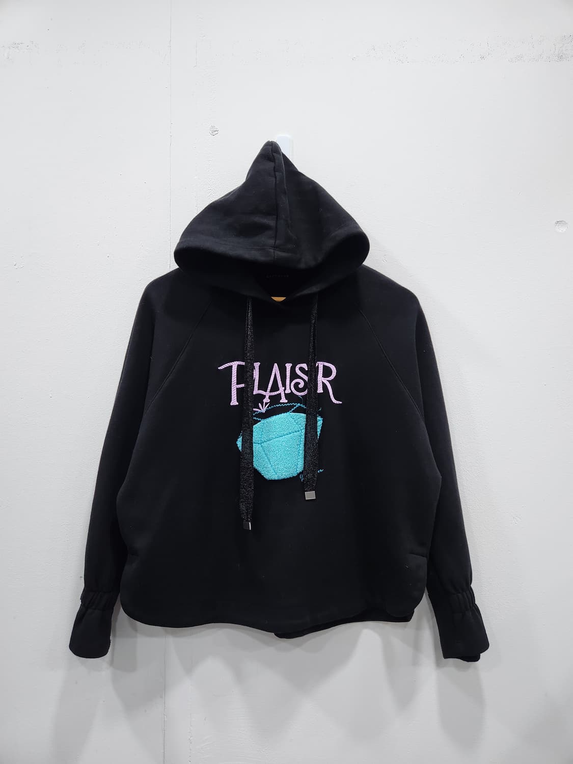 레니본 검정샏 후드티 여성 S사이즈 상품이미지1