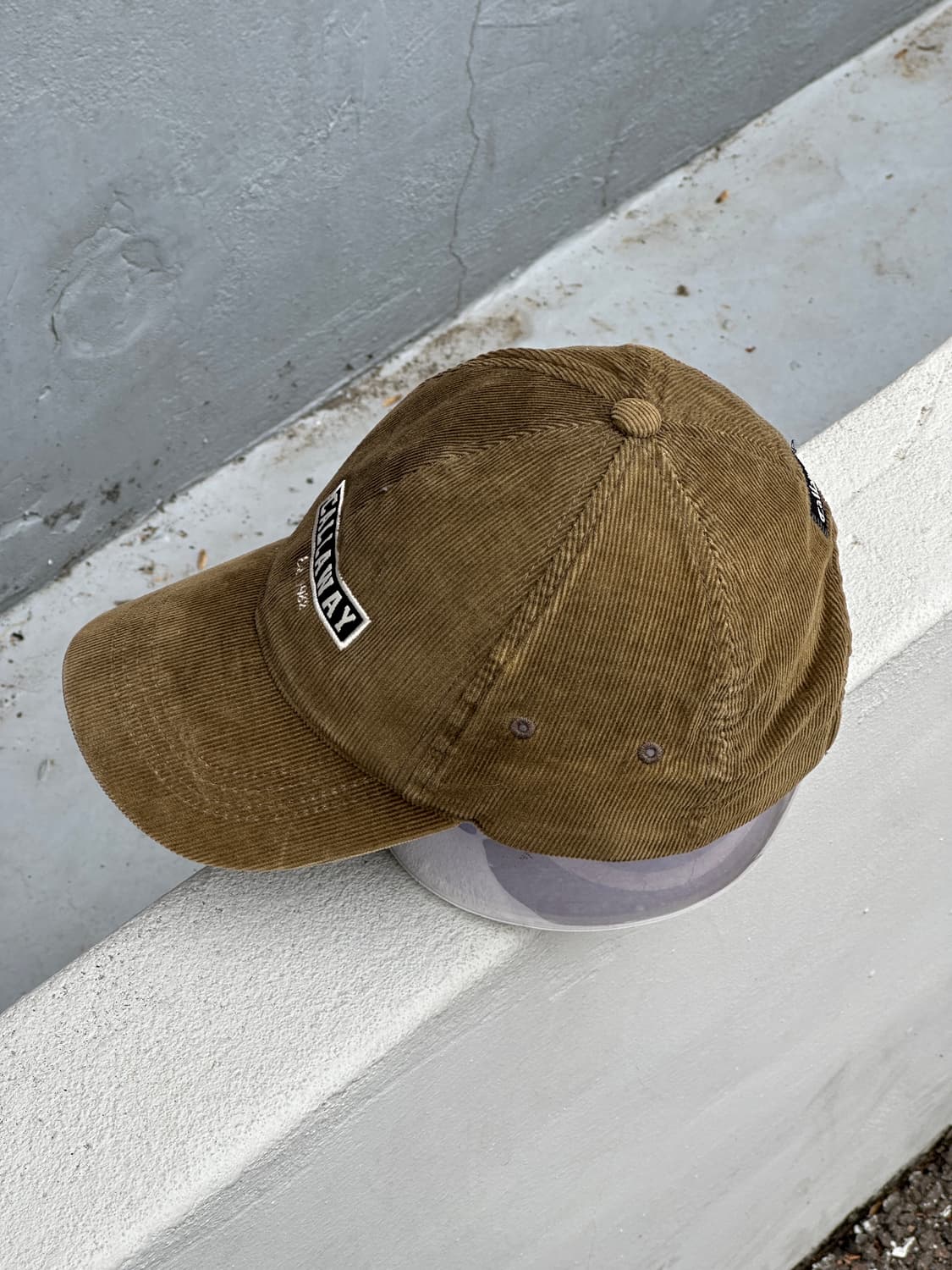 [F] 캘러웨이 로고 코듀로이 볼캡 모자 상품이미지3