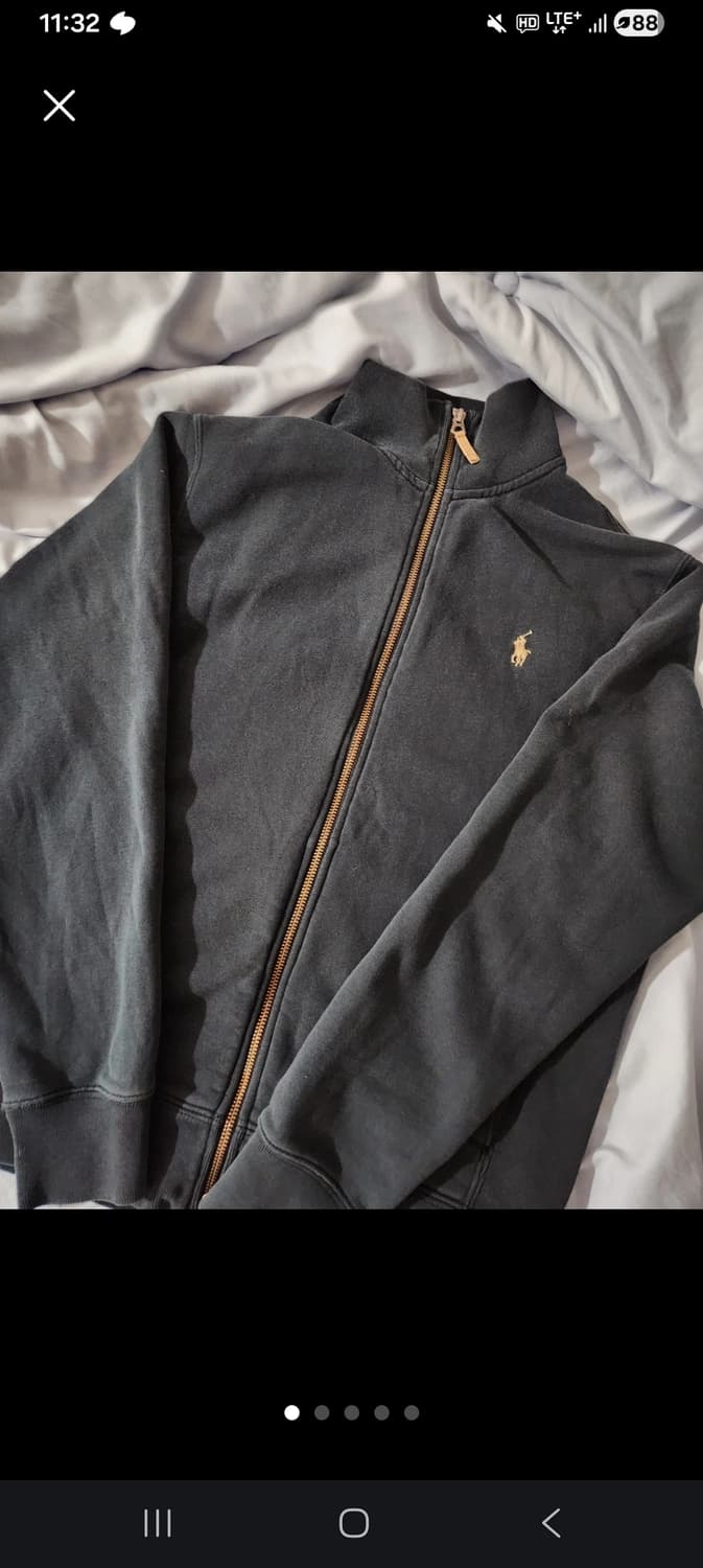 폴로 랄프로렌 블랙 그린 집업 상품이미지1