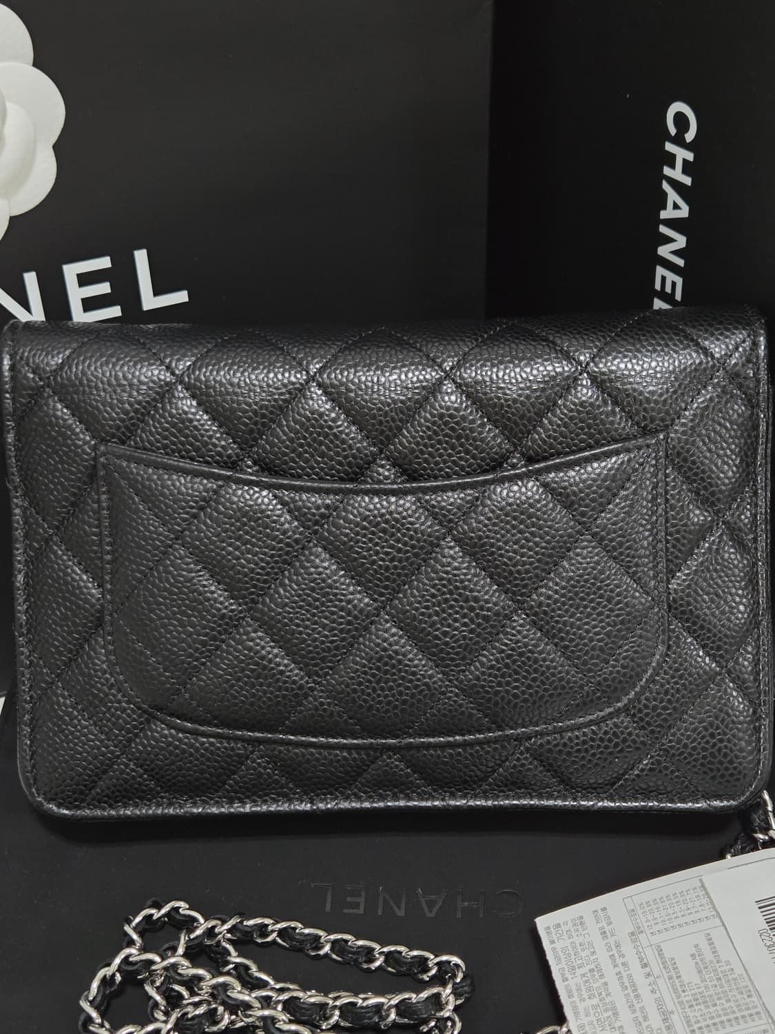 [새상품급] 샤넬 클래식 캐비어 WOC 은장 Black 상품이미지4