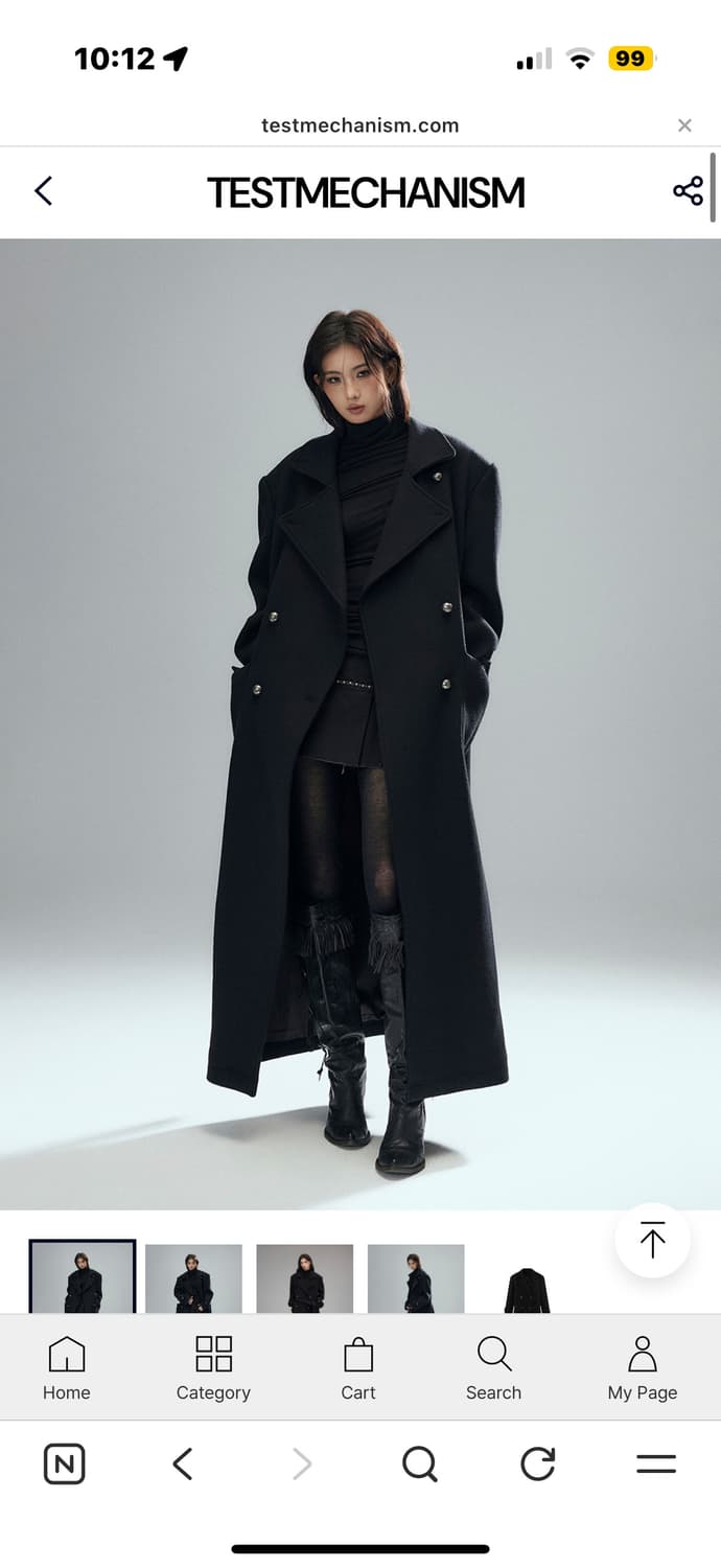 롱코트 Noir structure long wool coat 상품이미지4