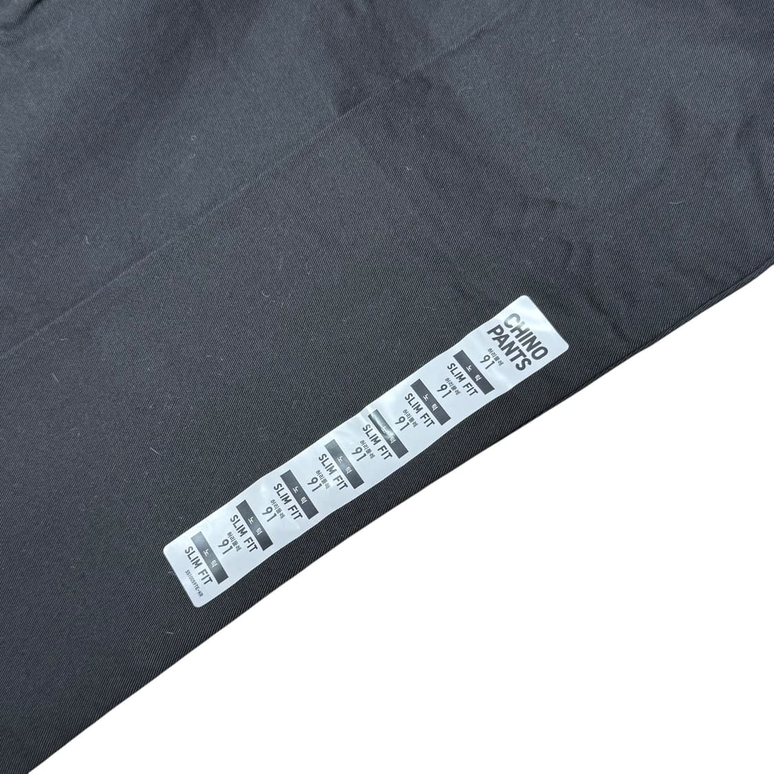 유니클로 슬림 피트 치노 팬츠 블랙 91cm 상품이미지3