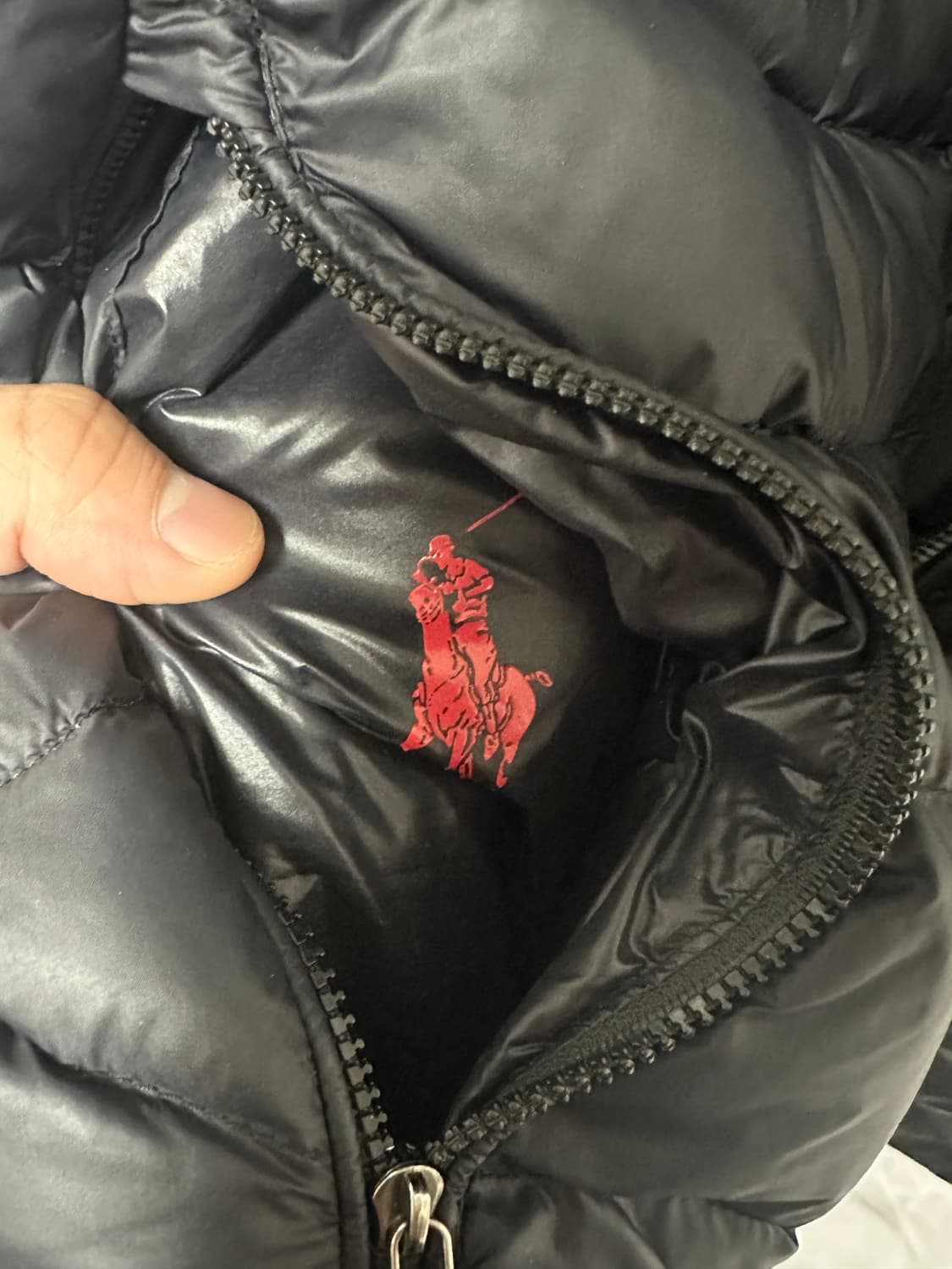 no.113 폴로 랄프로렌 블랙 패커블경량패딩 조끼 xl s급 상품이미지4