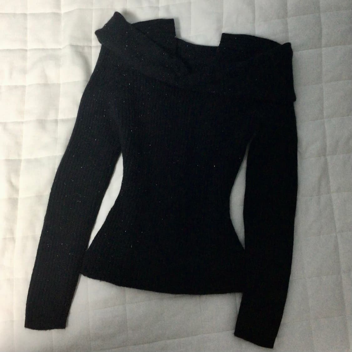 vintage glitter off shoulder knit 상품이미지1