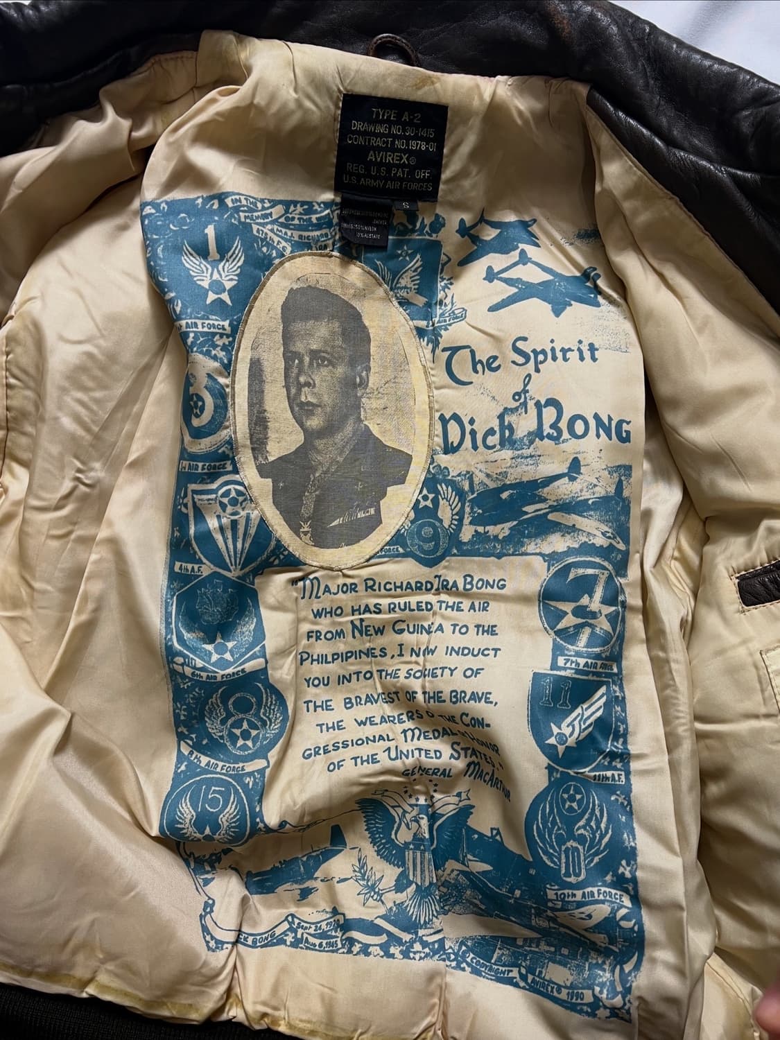 아비렉스 A-2 가죽 자켓 상품이미지6