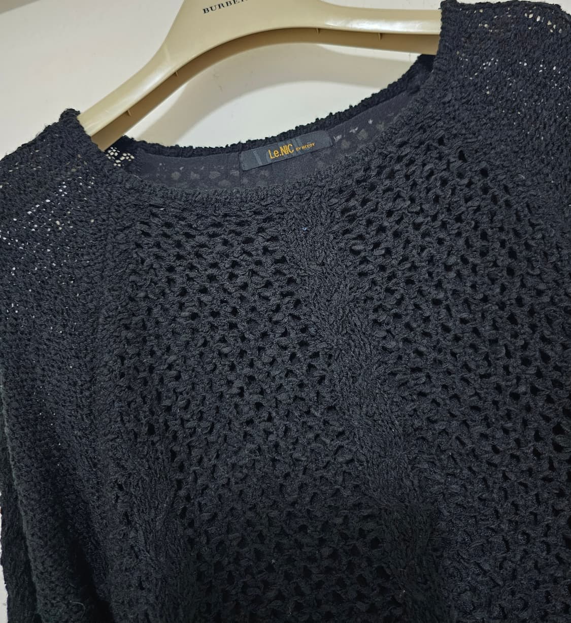 르니앤맥코이 블랙 짜임 니트 레이어드룩 스타일 55-55반 상품이미지3