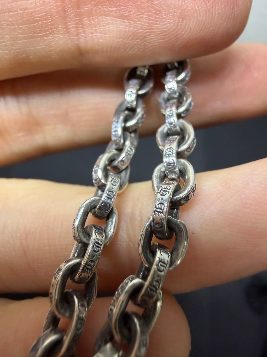 크롬하츠 페이퍼체인 팔찌 7인치 상품이미지5