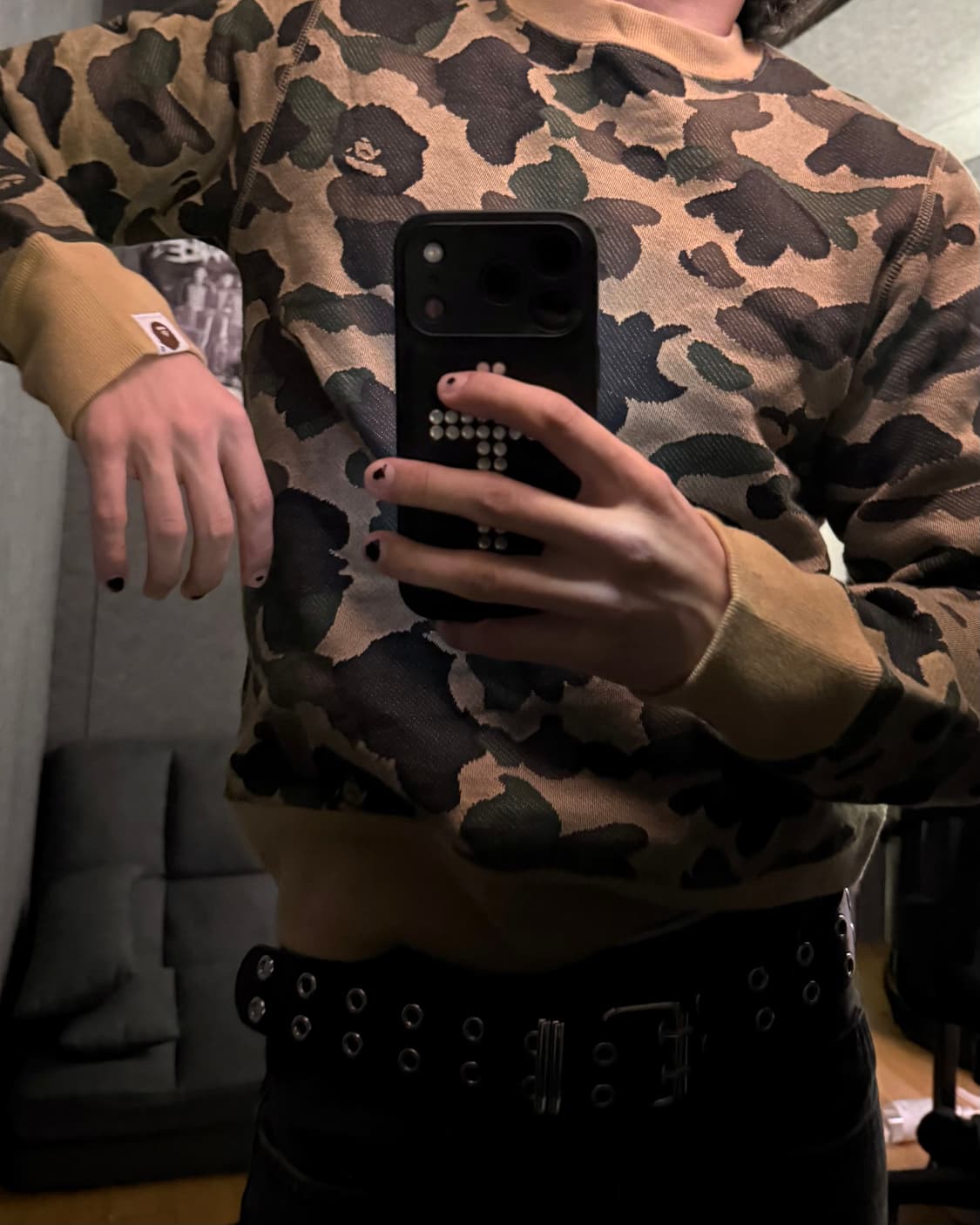 Bape 베이프 카모 맨투맨 상품이미지1