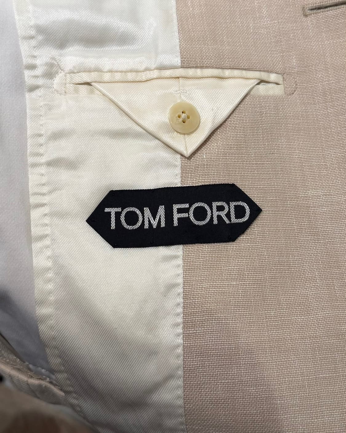 톰포드 베이지 린넨 울 포켓 블레이저 상품이미지7