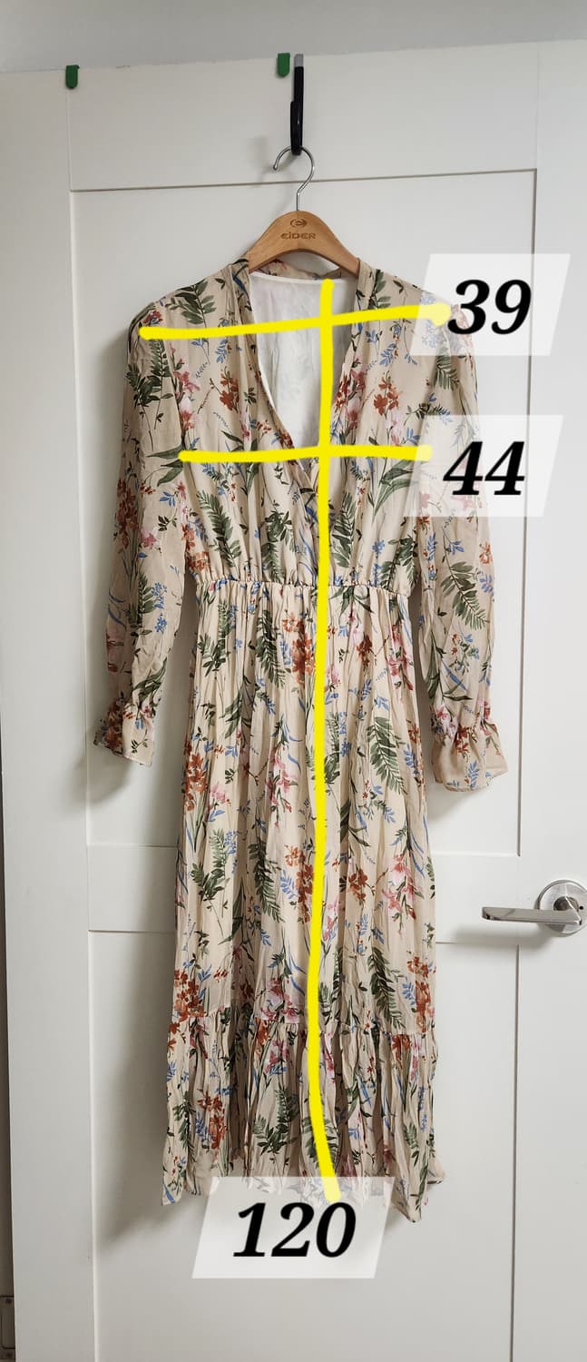 플라워 패턴 시폰 원피스 상품이미지6