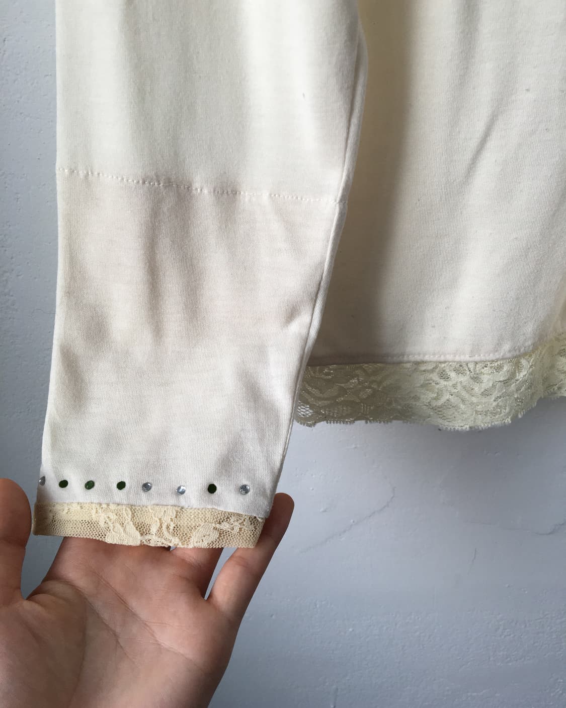 axes femme lace trimming sleeve 상품이미지4