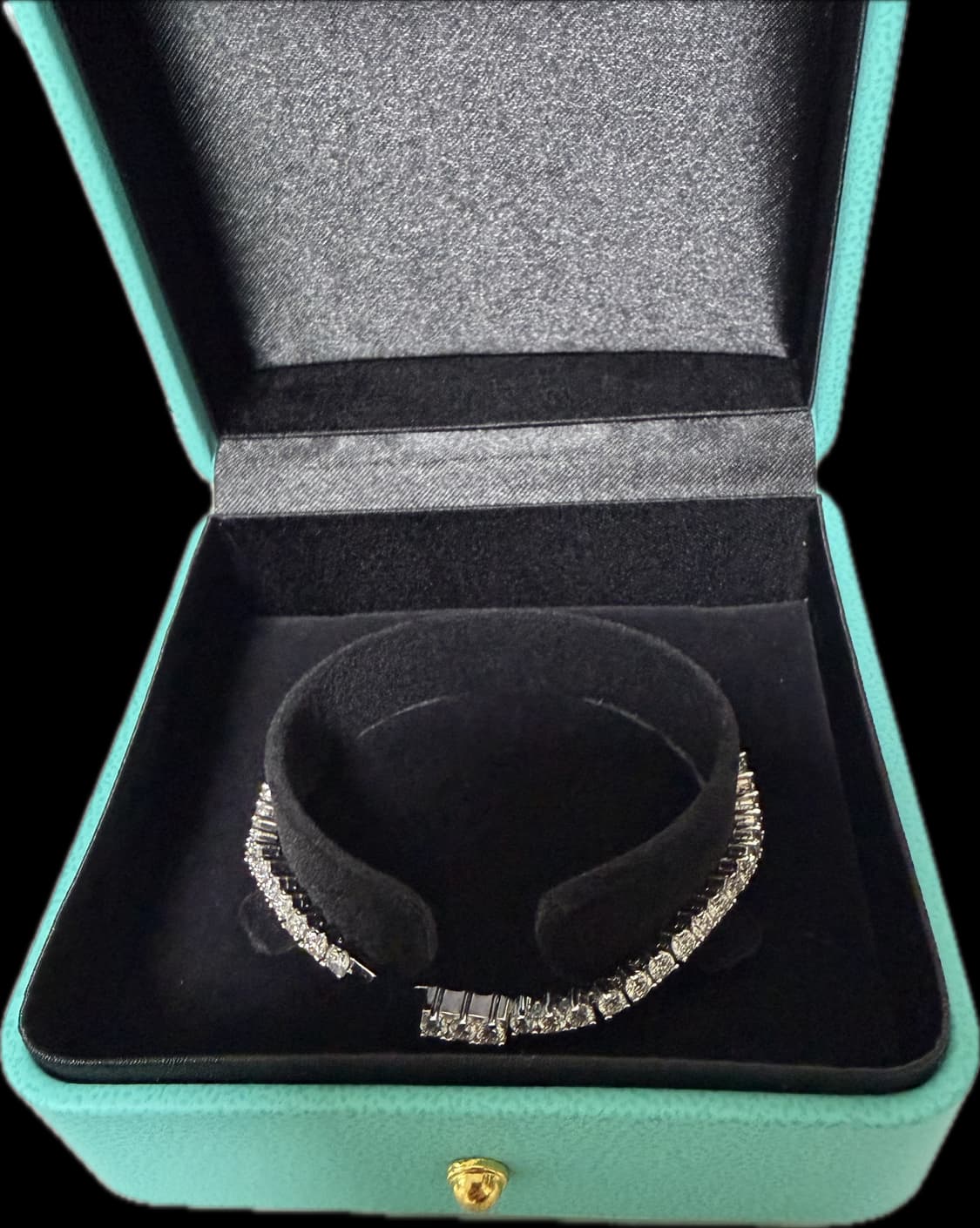 모이사나이트 테니스 3프롱 은팔찌 상품이미지1