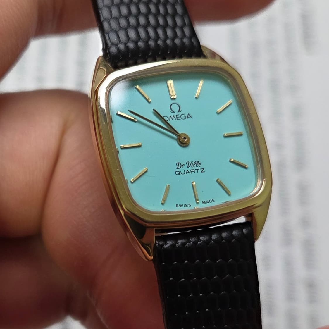 빈티지 오메가 드빌 사각 탱크 민트 쿼츠 여성용 상품이미지4