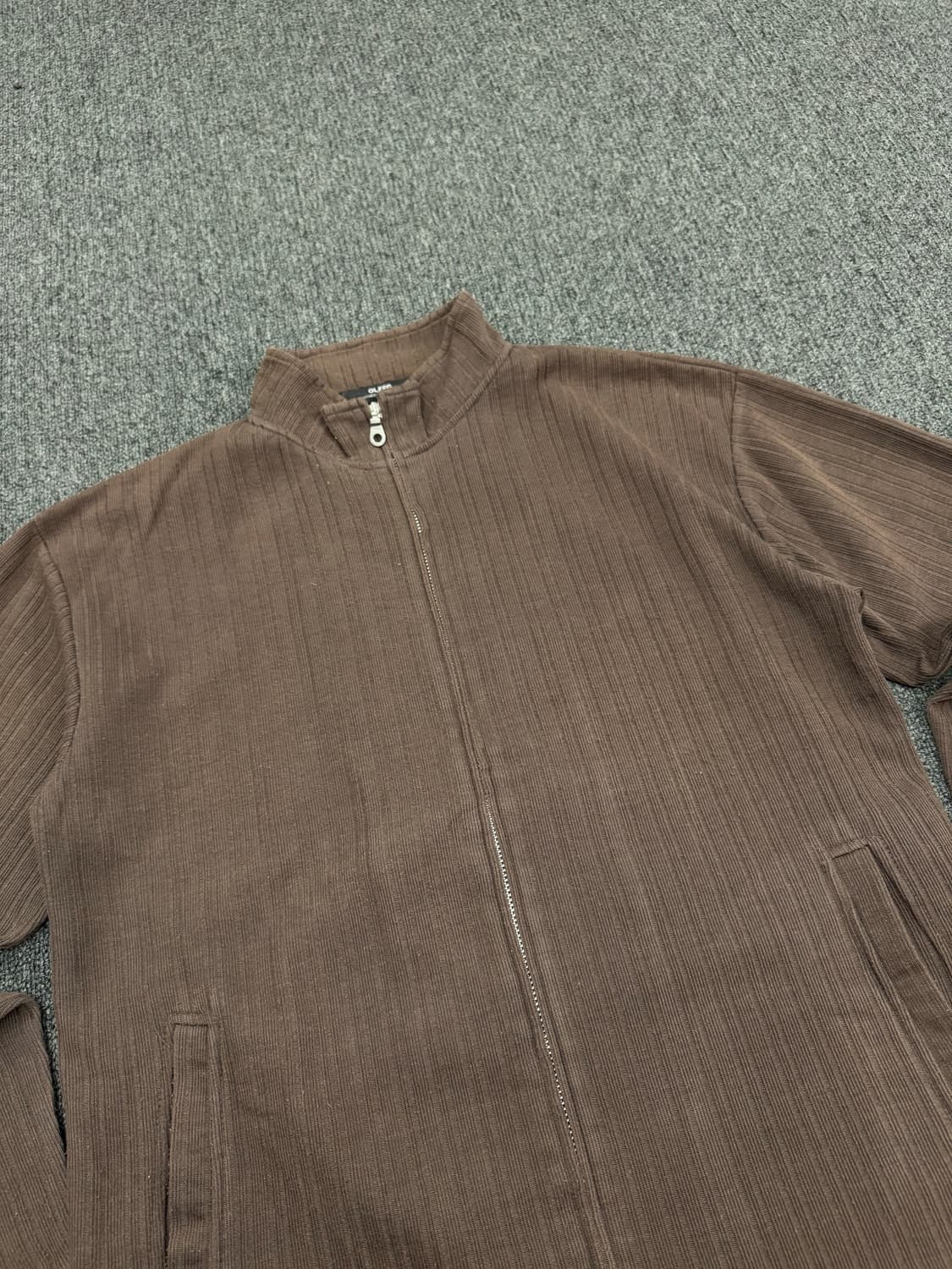 M)OLEEG 빈티지 브라운 니트 집업자켓 상품이미지2