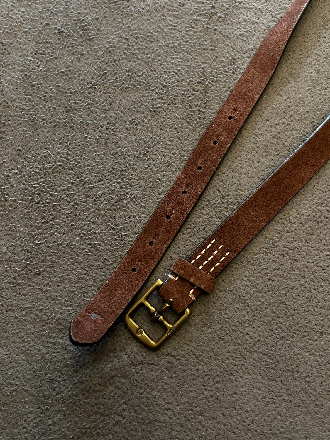 폴로 랄프로렌 클래식 스웨이드 벨트 새상품급 처분  상품이미지2