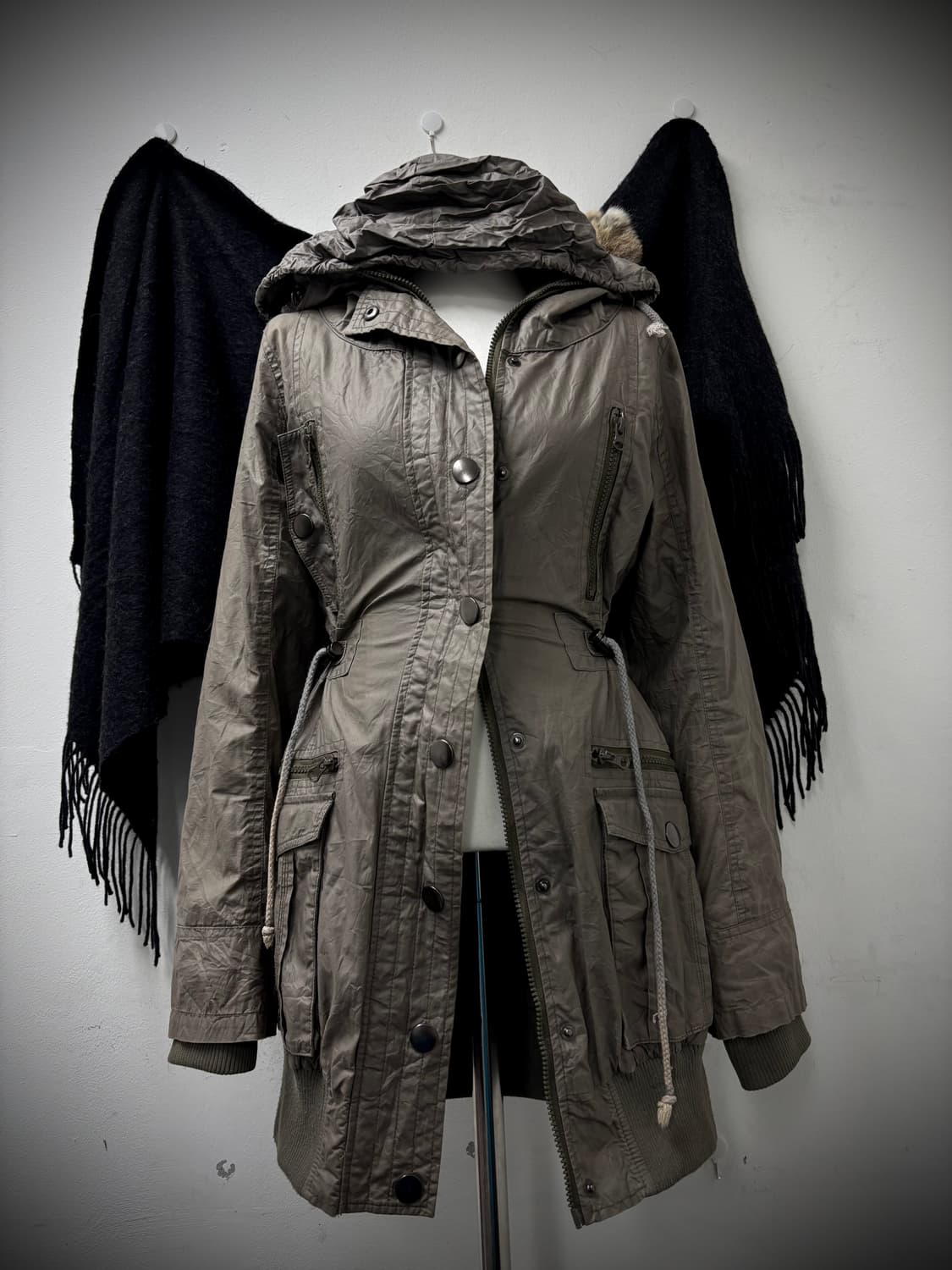 Y2K Multi Pocket 2-way Bono-Hoodie Jacke 상품이미지1