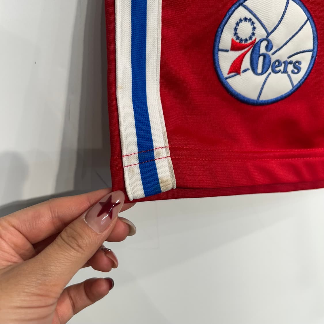 M 챔피온 필라델피아 세븐티식서스 NBA 레플리카 빈티지 쇼츠 상품이미지5