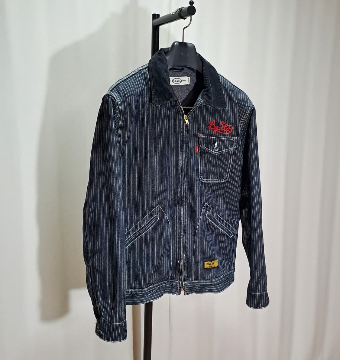 (택포) 리타 코듀로이 카라 히코리 데님 워크자켓 XL B450 상품이미지2