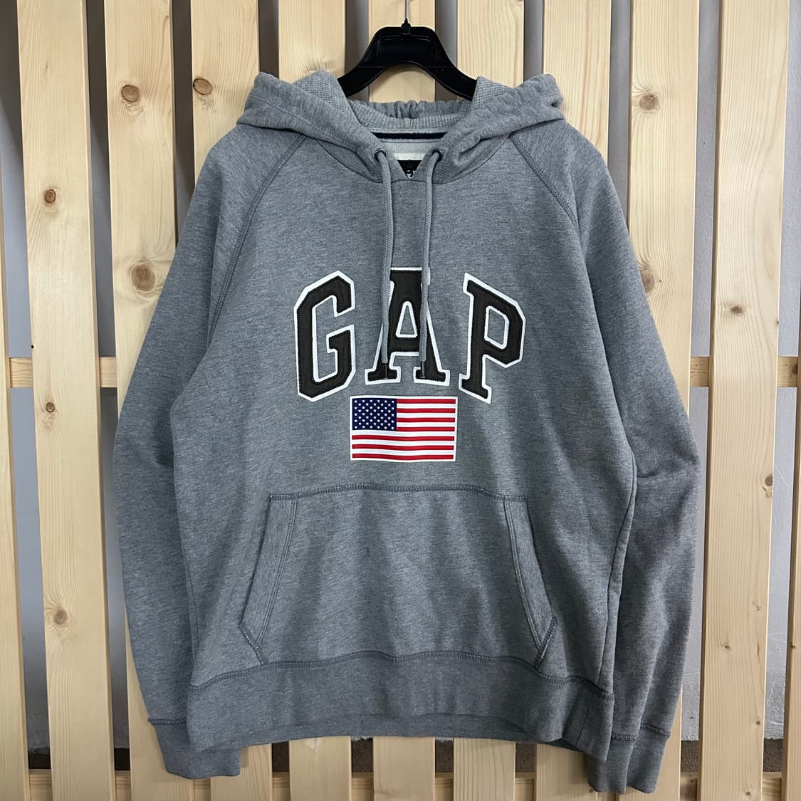 (M) GAP 갭 성조기 그레이 후드티 상품이미지1