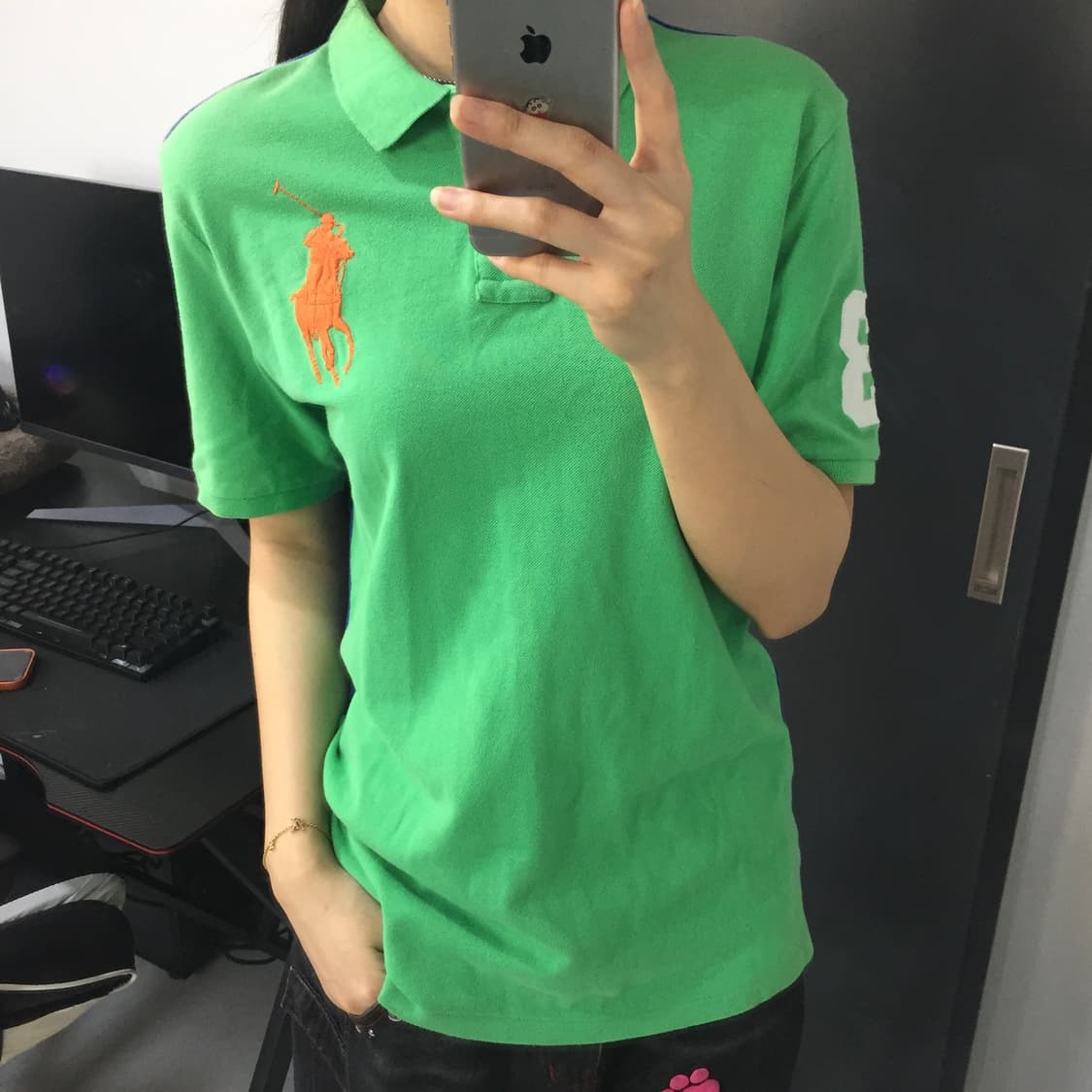 Polo ralph lauren 투톤 빅포 카라 반팔티 상품이미지2