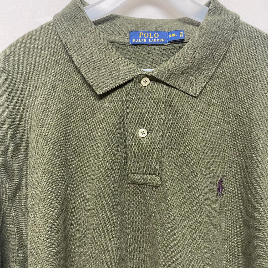 폴로 랄프로렌 PK 긴팔티 카키 XXL 상품이미지3