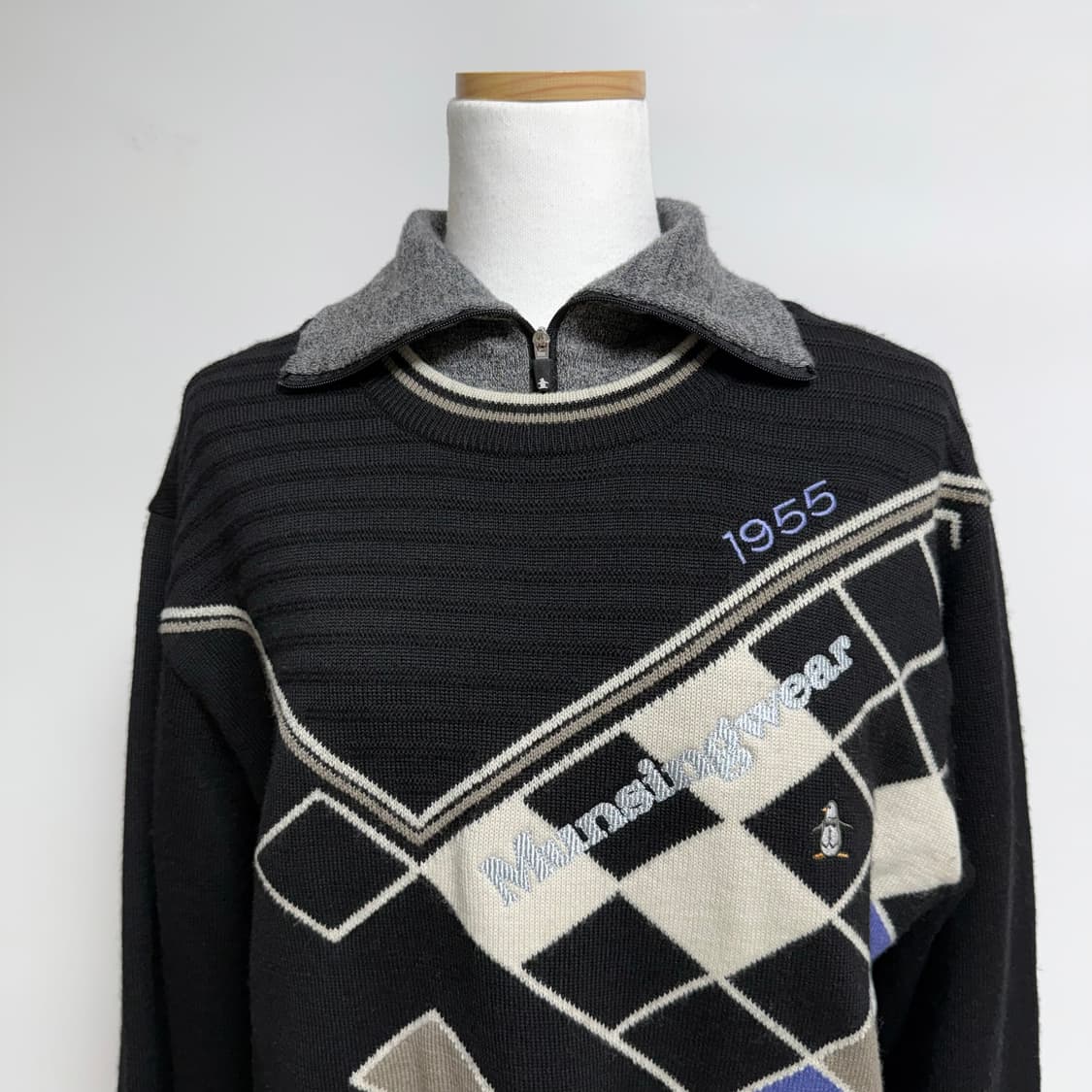 [울 100%] 먼싱웨어 그랜드슬램 골프웨어 레이어드 니트 L 상품이미지4