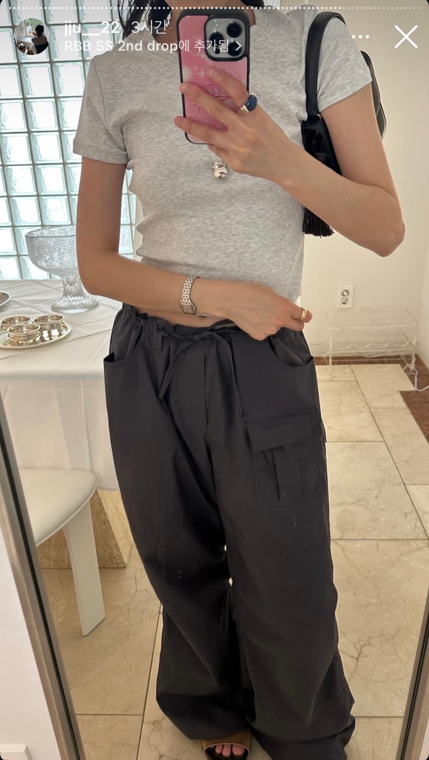 리본빛 Nomad 차콜 카고팬츠 상품이미지5