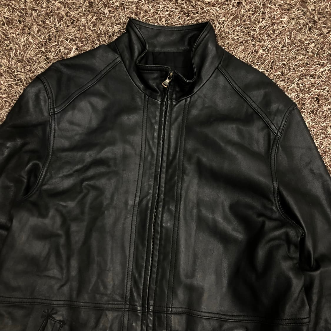 빈티지 양가죽 집업 레더 가죽 자켓 상품이미지2