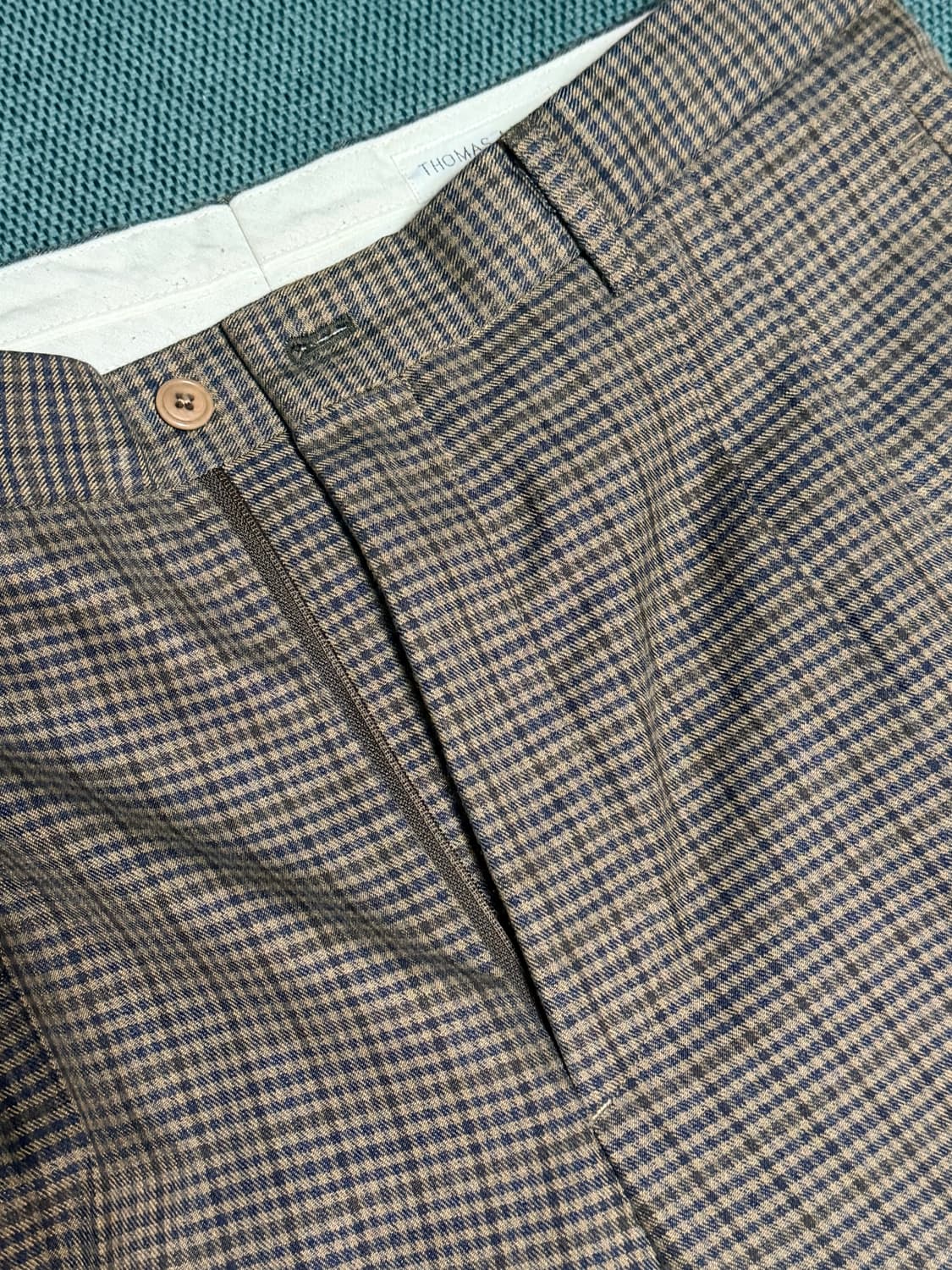 토마스모어 체크 슬렉스 브라운 상품이미지2