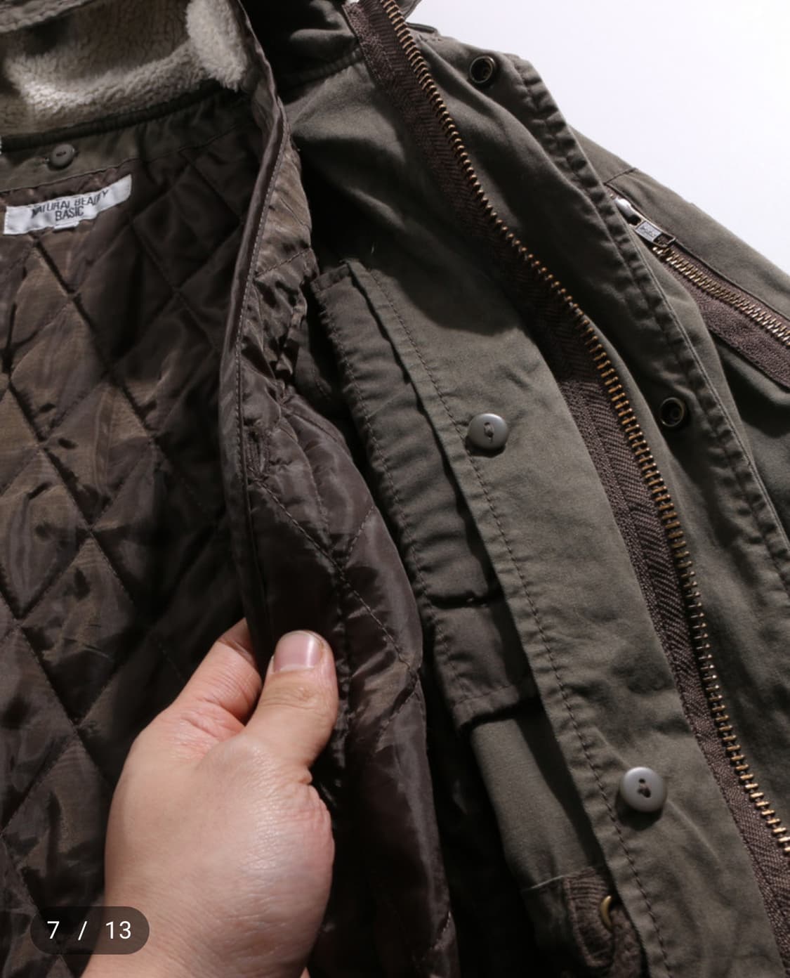 빈티지 카키 야상 상품이미지7