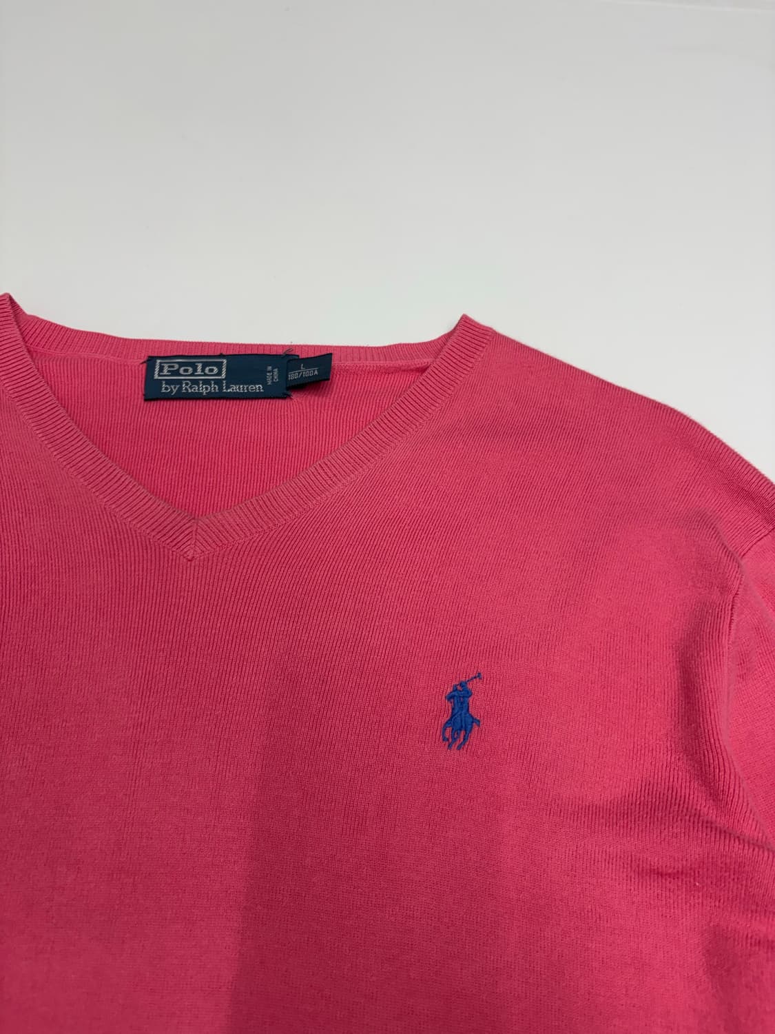 폴로 코튼 브이넥 니트 상품이미지1