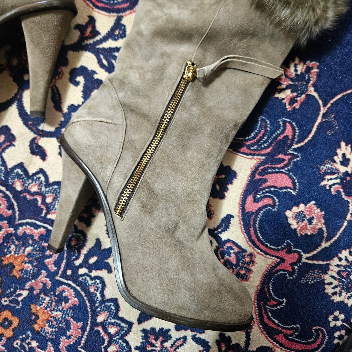 메긴(McGINN) 에코퍼 스웨이드 롤업 부츠 38size 상품이미지4