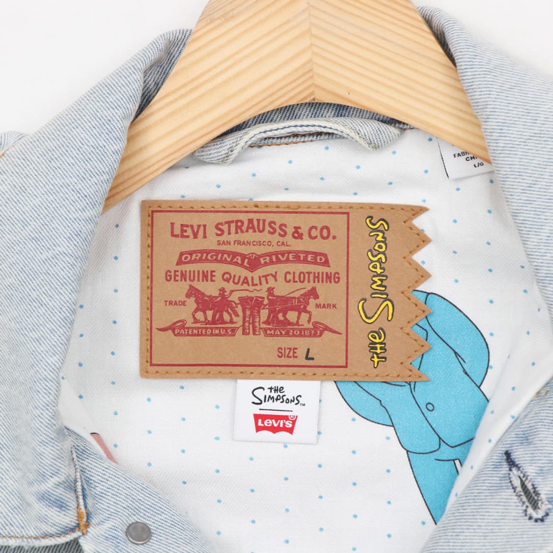 리바이스X심슨 콜라보 데님 자켓 상품이미지4