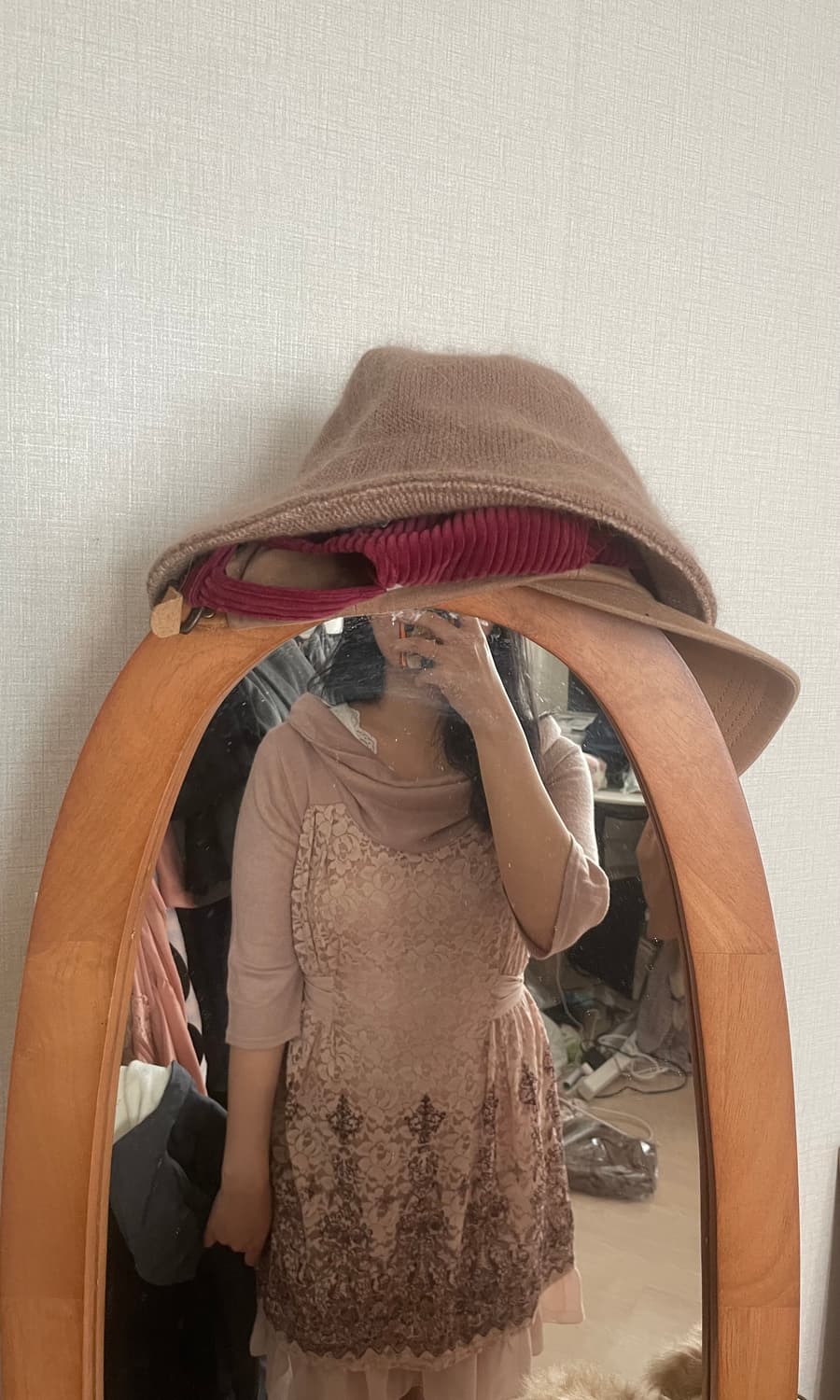 모리걸 빈티지 라떼갸루 엑시즈팜 퍼 코트 set 💗🤎 상품이미지10