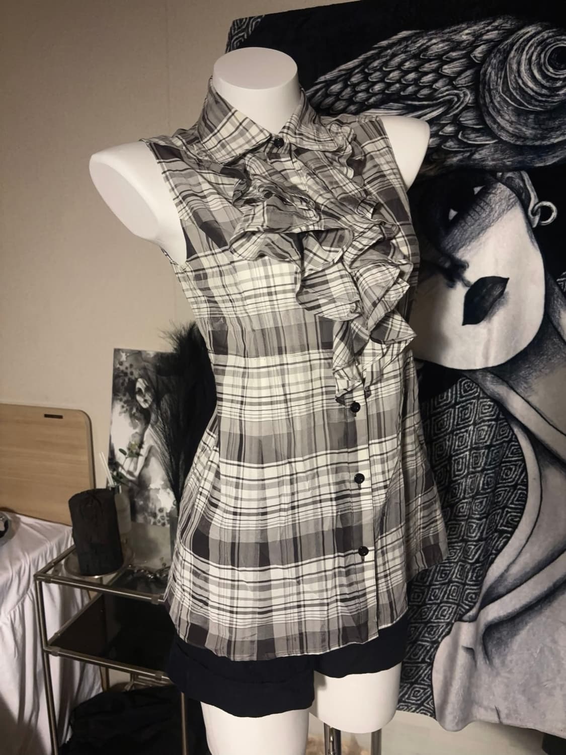 vintage lovely sleeveless blouse 상품이미지2