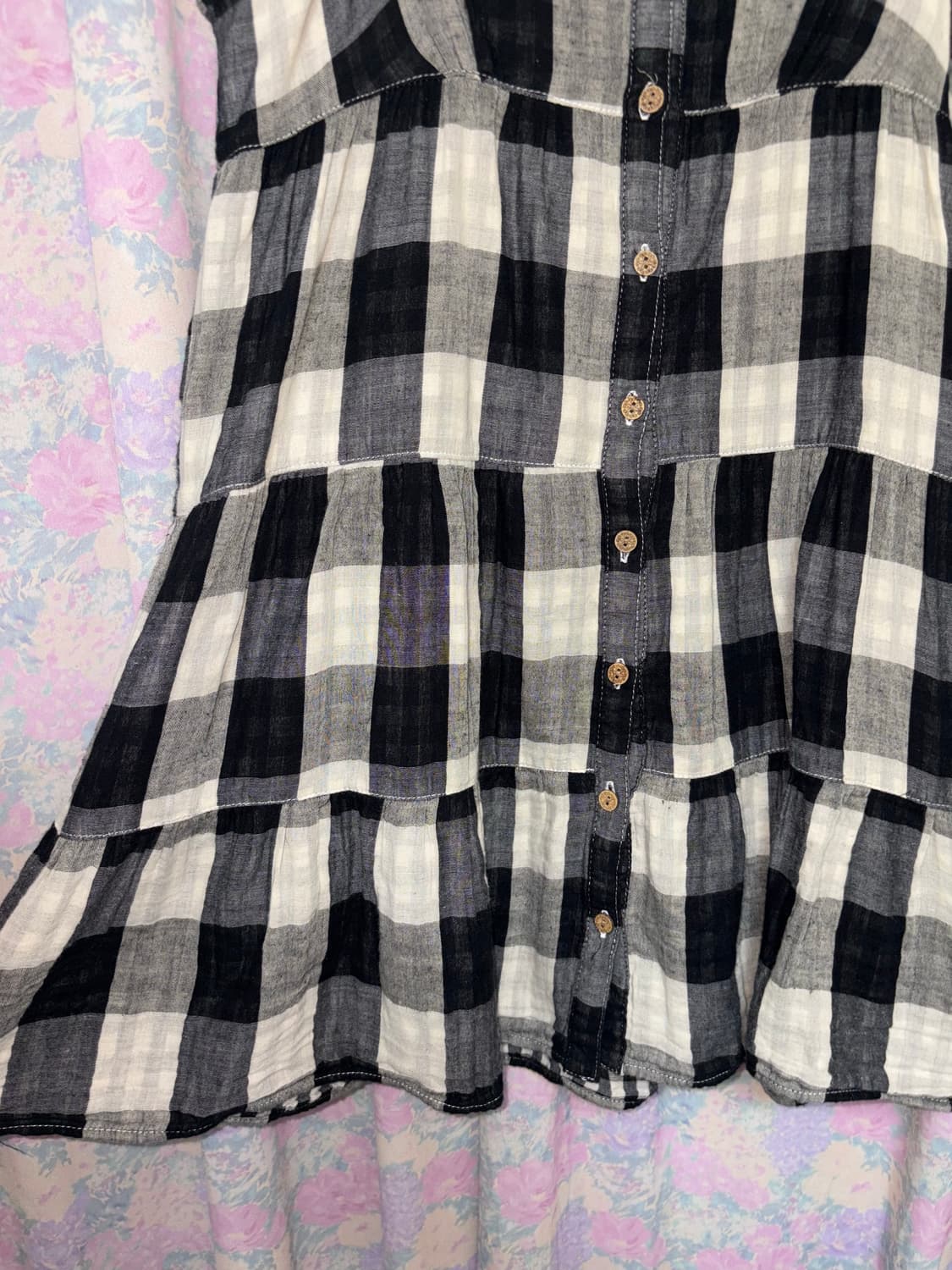 블랙 체크 슬리브리스 상품이미지8