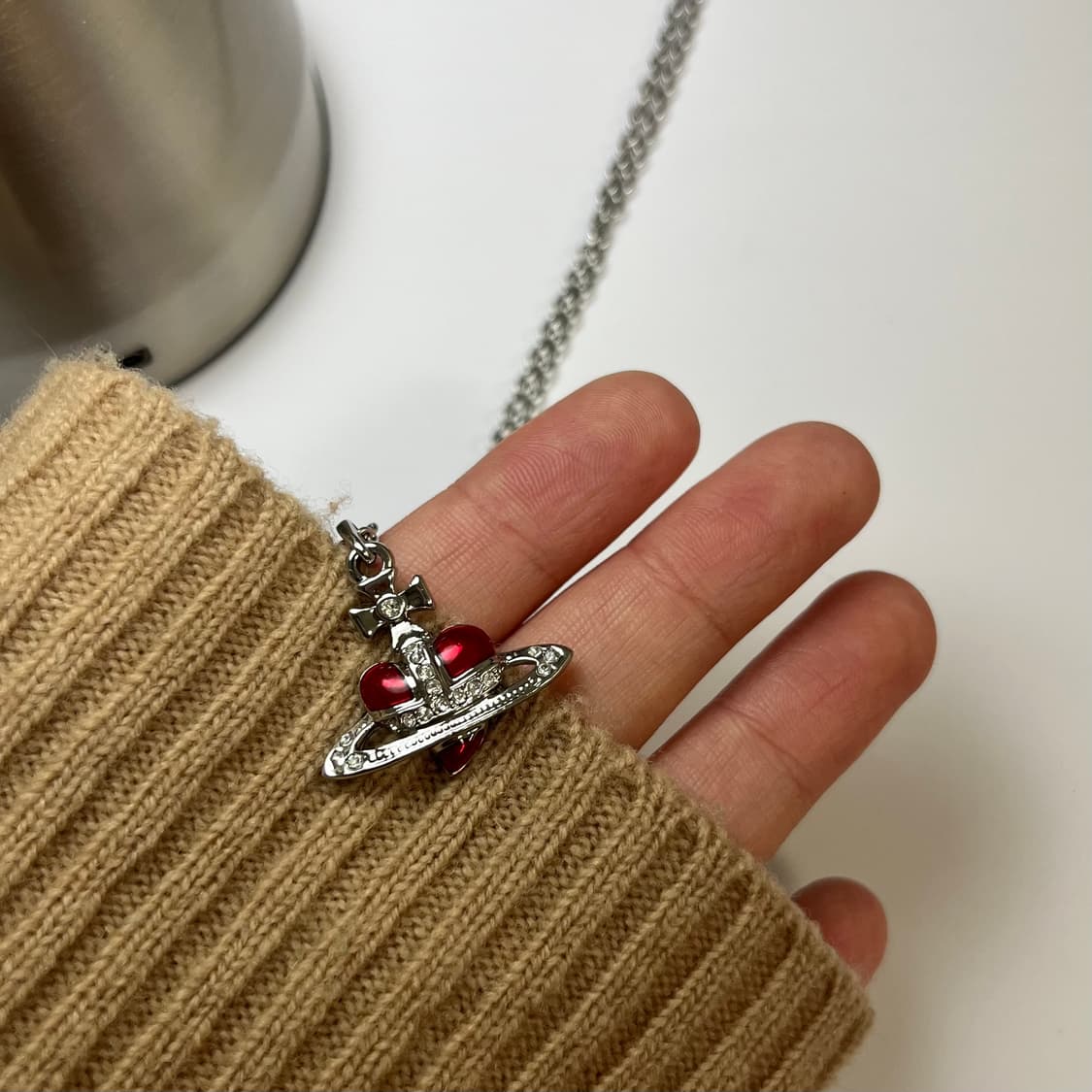 비비안웨스트우드 디아망떼 레드 목걸이 상품이미지8