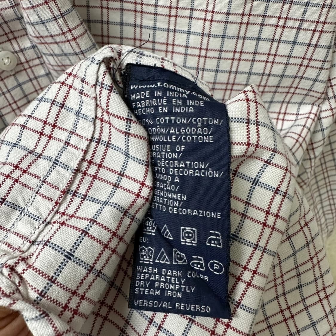 (2XL)타미체크셔츠-Y403 상품이미지3