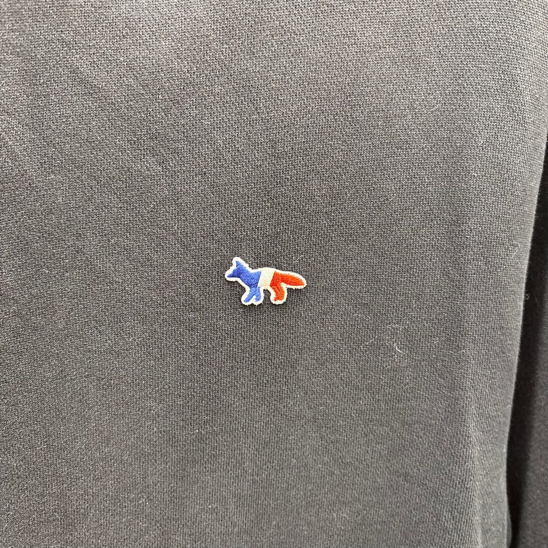 메종키츠네 코튼 긴팔 후드티 로고 패치 디테일 레귤러핏 블랙 상품이미지6