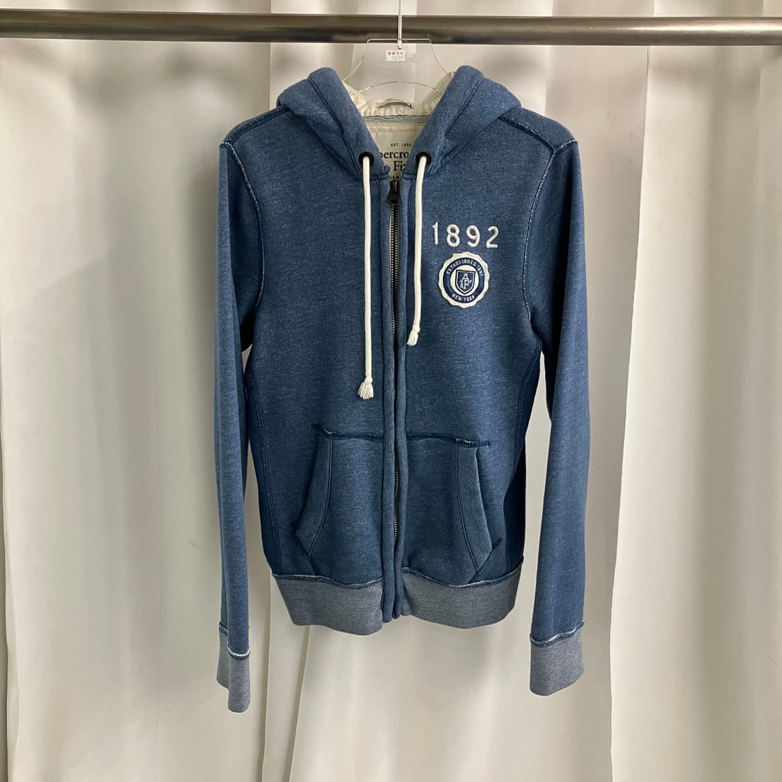 아베크롬비 블루 멜란지 후드집업 S 상품이미지1
