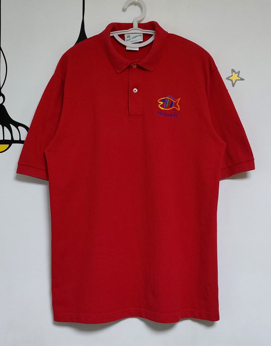 [L] 90s SGT. LEISURE 자수 카라티 Made in USA 상품이미지2