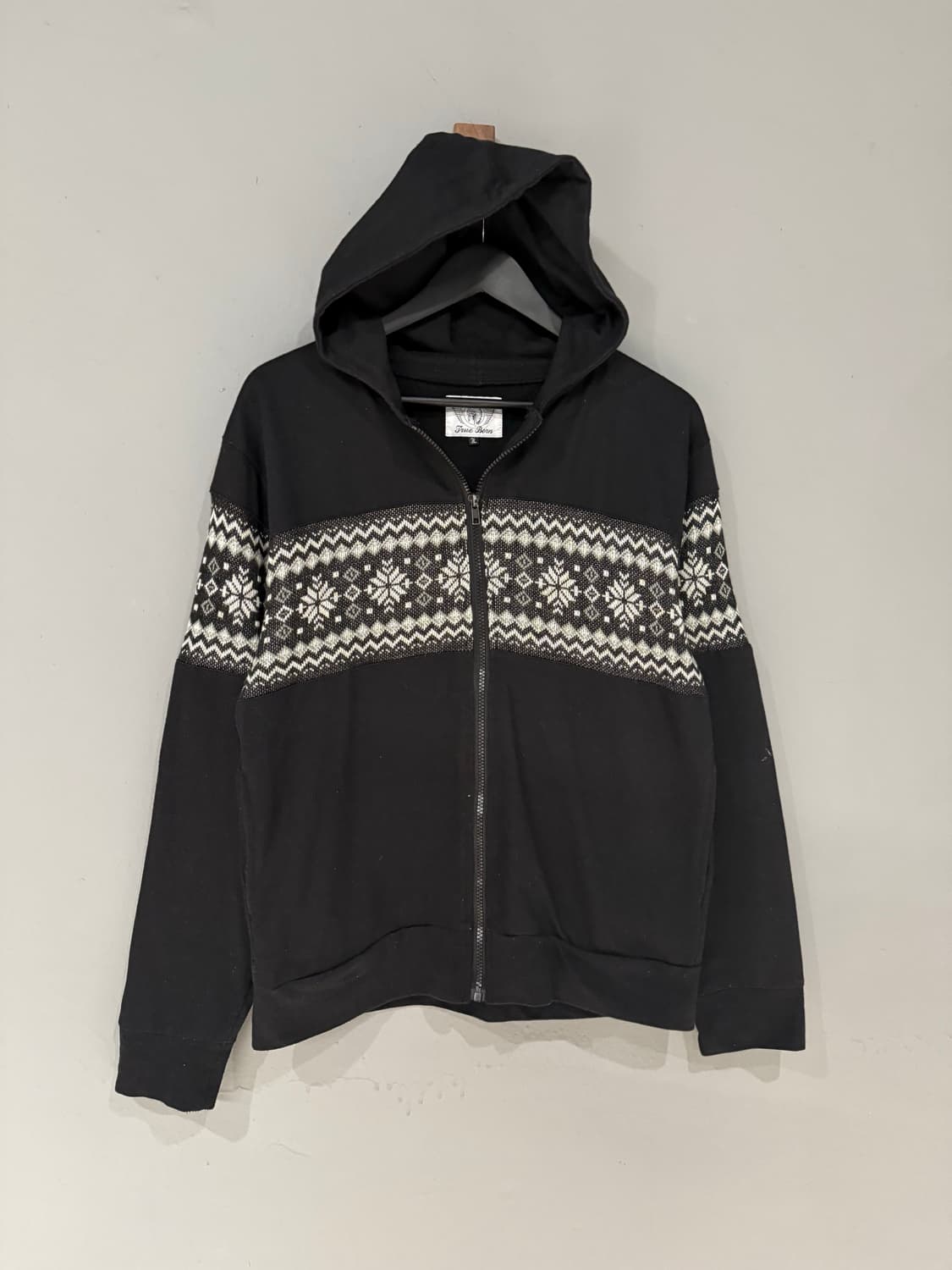 snow pattern point hood zip-up 상품이미지4
